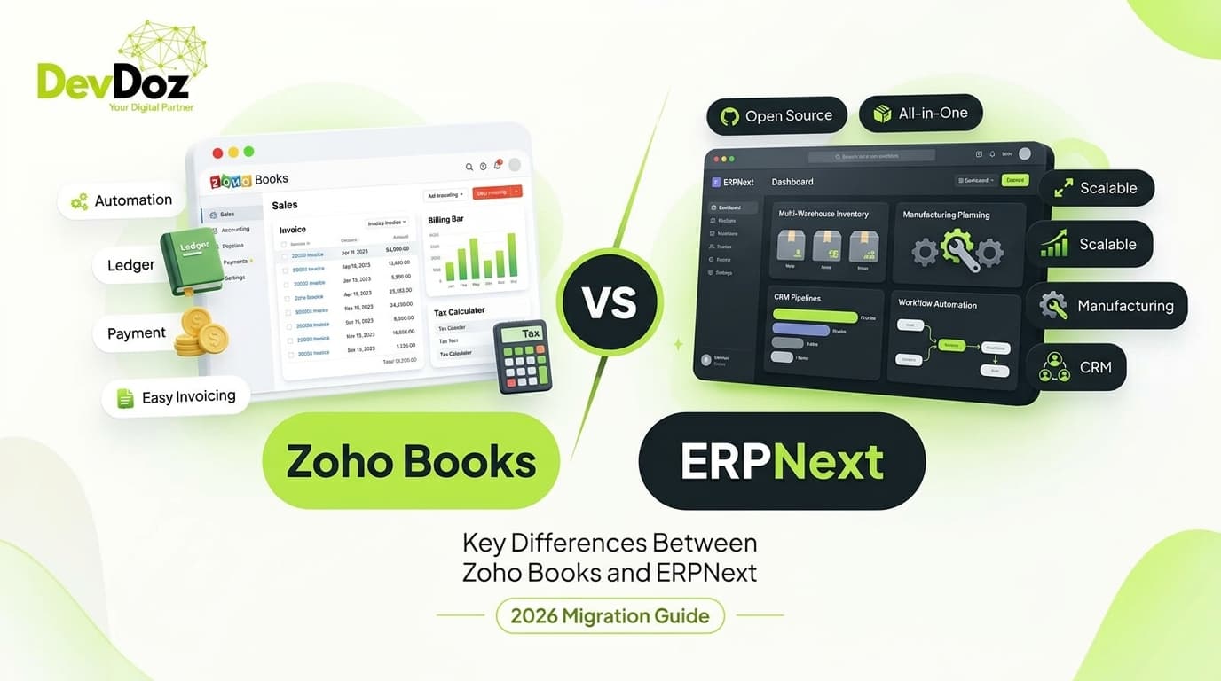Zoho Books vs ERPNext Architecture & Migration Comparison Guide