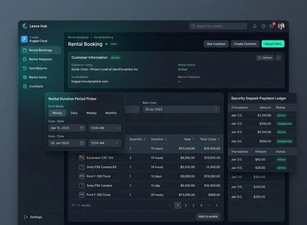 Lease Hub showcase